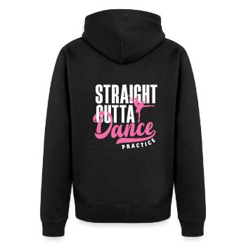 Süßes Ballerina Ballettänzerin Geschenk - Unisex Premium Bio Zip Hoodie - Schwarz - Hinten - Nico (187cm)