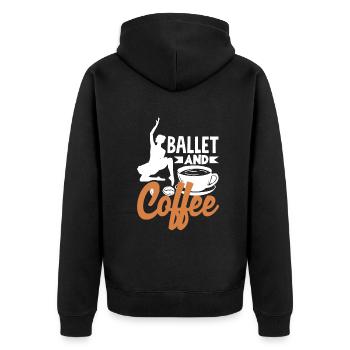 Süßes Ballerina Ballettänzerin Geschenk - Unisex Premium Bio Zip Hoodie - Schwarz - Hinten - Nico (187cm)