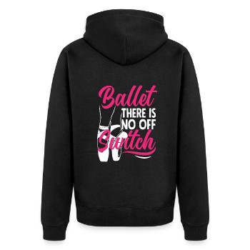 Süßes Ballerina Ballettänzerin Geschenk - Unisex Premium Bio Zip Hoodie - Schwarz - Hinten - Nico (187cm)