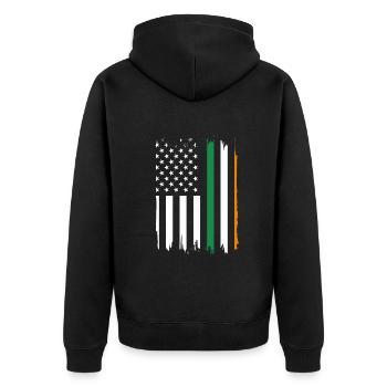 Drôle d’irlandais Irlande cadeau - Veste à capuche bio Premium Unisexe - noir - Dos - Nico (187cm)