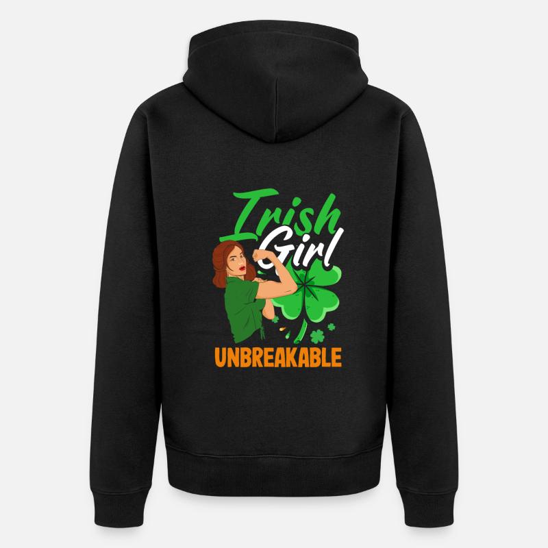 Drôle d’irlandais Irlande cadeau - Veste à capuche bio Premium Unisexe - noir