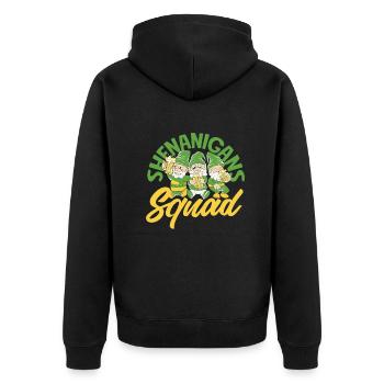Funny Irishman Ireland Gift - Unisex Premium Organic Zip Hoodie - black - Back - Nico (187cm)