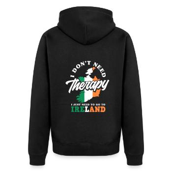 Drôle d’irlandais Irlande cadeau - Veste à capuche bio Premium Unisexe - noir - Dos - Nico (187cm)