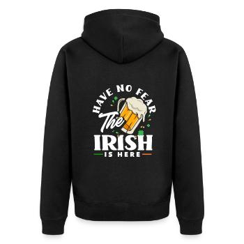 Drôle d’irlandais Irlande cadeau - Veste à capuche bio Premium Unisexe - noir - Dos - Nico (187cm)