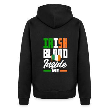 Drôle d’irlandais Irlande cadeau - Veste à capuche bio Premium Unisexe - noir - Dos - Nico (187cm)