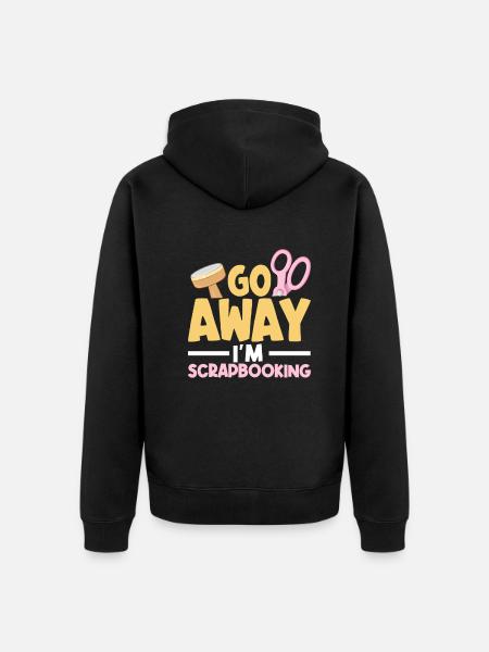 memory book scrapbook scrapbook - Unisex Premium Organic Zip Hoodie - black