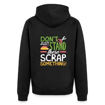 Memory Book, Scrapbook, Scrapbook, Scrapbook, Scrapbook - Unisex Premium Organic Zip Hoodie - black - Back - Nico (187cm)