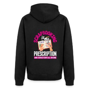 Memory Book, Scrapbook, Scrapbook, Scrapbook, Scrapbook - Unisex Premium Organic Zip Hoodie - black - Back - Nico (187cm)
