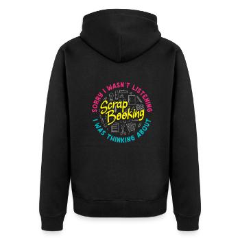 Memory Book, Scrapbook, Scrapbook, Scrapbook, Scrapbook - Unisex Premium Organic Zip Hoodie - black - Back - Nico (187cm)