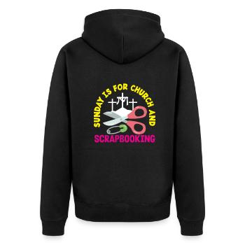 Memory Book, Scrapbook, Scrapbook, Scrapbook, Scrapbook - Unisex Premium Organic Zip Hoodie - black - Back - Nico (187cm)