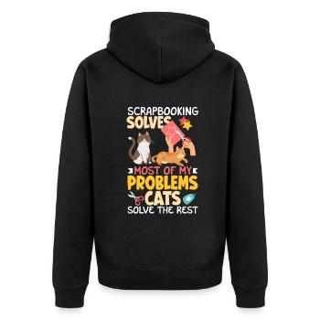 Memory Book, Scrapbook, Scrapbook, Scrapbook, Scrapbook - Unisex Premium Organic Zip Hoodie - black - Back - Nico (187cm)