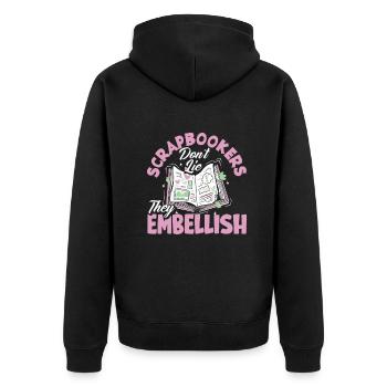 Memory Book, Scrapbook, Scrapbook, Scrapbook, Scrapbook - Unisex Premium Organic Zip Hoodie - black - Back - Nico (187cm)