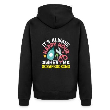 Memory Book, Scrapbook, Scrapbook, Scrapbook, Scrapbook - Unisex Premium Organic Zip Hoodie - black - Back - Nico (187cm)