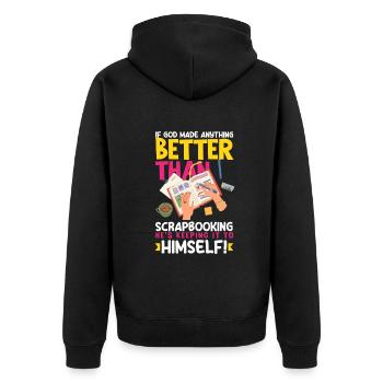 Memory Book, Scrapbook, Scrapbook, Scrapbook, Scrapbook - Unisex Premium Organic Zip Hoodie - black - Back - Nico (187cm)