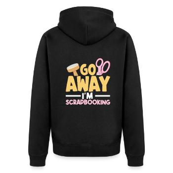 Memory Book, Scrapbook, Scrapbook, Scrapbook, Scrapbook - Unisex Premium Organic Zip Hoodie - black - Back - Nico (187cm)