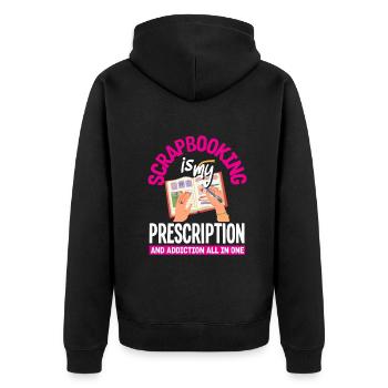 Memory Book, Scrapbook, Scrapbook, Scrapbook, Scrapbook - Unisex Premium Organic Zip Hoodie - black - Back - Nico (187cm)