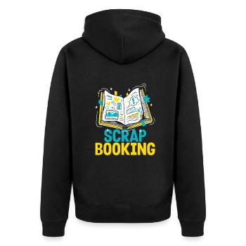 Memory Book, Scrapbook, Scrapbook, Scrapbook, Scrapbook - Unisex Premium Organic Zip Hoodie - black - Back - Nico (187cm)