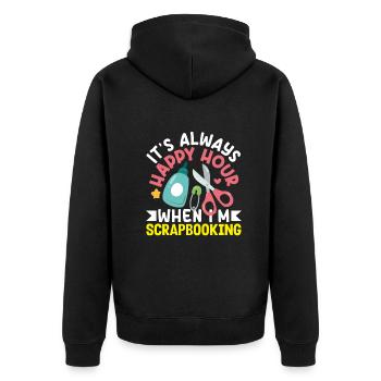 Memory Book, Scrapbook, Scrapbook, Scrapbook, Scrapbook - Unisex Premium Organic Zip Hoodie - black - Back - Nico (187cm)