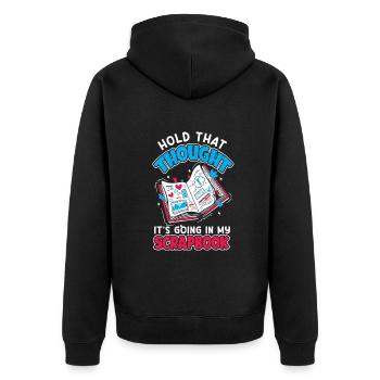Memory Book, Scrapbook, Scrapbook, Scrapbook, Scrapbook - Unisex Premium Organic Zip Hoodie - black - Back - Nico (187cm)