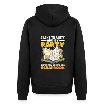 Memory Book, Scrapbook, Scrapbook, Scrapbook, Scrapbook - Unisex Premium Organic Zip Hoodie - black - Back - Nico (187cm)