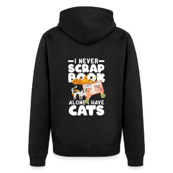Memory Book, Scrapbook, Scrapbook, Scrapbook, Scrapbook - Unisex Premium Organic Zip Hoodie - black - Back - Nico (187cm)