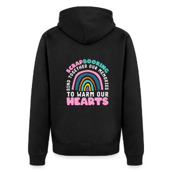 Memory Book, Scrapbook, Scrapbook, Scrapbook, Scrapbook - Unisex Premium Organic Zip Hoodie - black - Back - Nico (187cm)