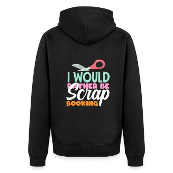 Memory Book, Scrapbook, Scrapbook, Scrapbook, Scrapbook - Unisex Premium Organic Zip Hoodie - black - Back - Nico (187cm)