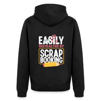 Memory Book, Scrapbook, Scrapbook, Scrapbook, Scrapbook - Unisex Premium Organic Zip Hoodie - black - Back - Nico (187cm)