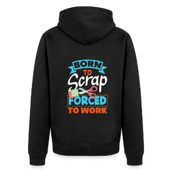 Memory Book, Scrapbook, Scrapbook, Scrapbook, Scrapbook - Unisex Premium Organic Zip Hoodie - black - Back - Nico (187cm)