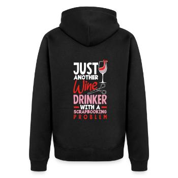 Memory Book, Scrapbook, Scrapbook, Scrapbook, Scrapbook - Unisex Premium Organic Zip Hoodie - black - Back - Nico (187cm)