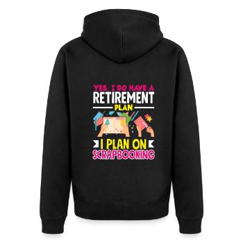 Memory Book, Scrapbook, Scrapbook, Scrapbook, Scrapbook - Unisex Premium Organic Zip Hoodie - black - Back - Nico (187cm)