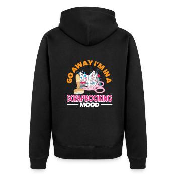 Memory Book, Scrapbook, Scrapbook, Scrapbook, Scrapbook - Unisex Premium Organic Zip Hoodie - black - Back - Nico (187cm)