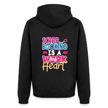 Memory Book, Scrapbook, Scrapbook, Scrapbook, Scrapbook - Unisex Premium Organic Zip Hoodie - black - Back - Nico (187cm)
