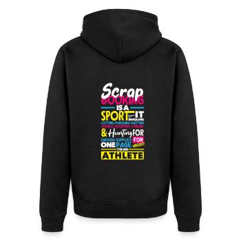 Memory Book, Scrapbook, Scrapbook, Scrapbook, Scrapbook - Unisex Premium Organic Zip Hoodie - black - Back - Nico (187cm)
