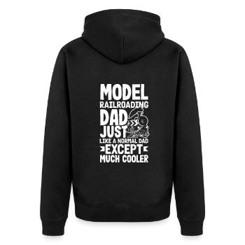 Drôle de Train amant Trains Locomotive cadeau - Veste à capuche bio Premium Unisexe - noir - Dos - Nico (187cm)