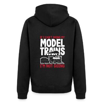 Drôle de Train amant Trains Locomotive cadeau - Veste à capuche bio Premium Unisexe - noir - Dos - Nico (187cm)