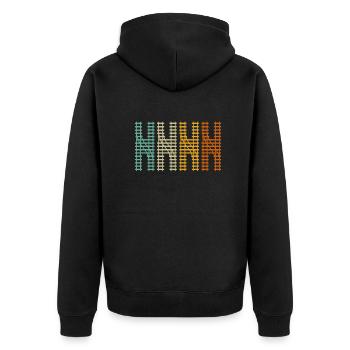 Funny Train Lover Trains Locomotive Gift - Unisex Premium Organic Zip Hoodie - black - Back - Nico (187cm)