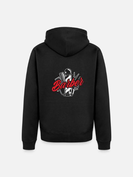 Barber Homme Coiffeur Coiffeur - Veste à capuche bio Premium Unisexe - noir