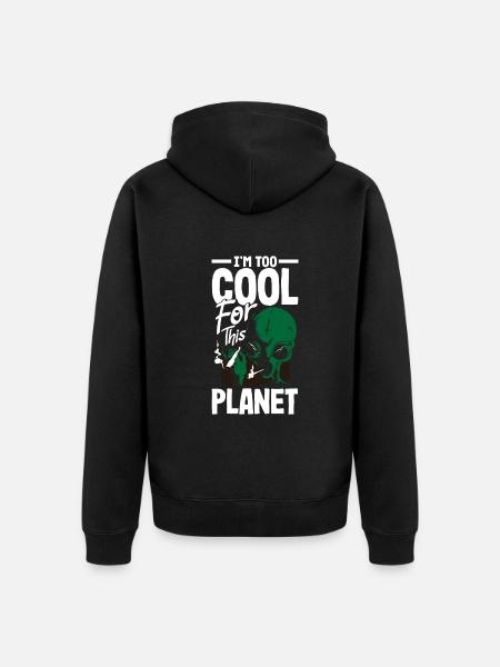 Funny Alien Alien Gift - Unisex Premium Organic Zip Hoodie - black