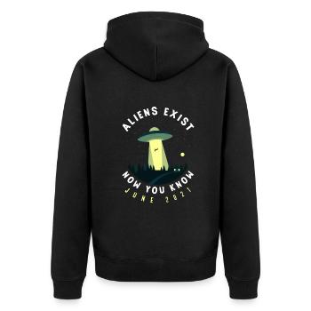 Drôle de cadeau extraterrestre extraterrestre - Veste à capuche bio Premium Unisexe - noir - Dos - Nico (187cm)