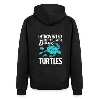 Tortue Tortue Mer Cadeau - Veste à capuche bio Premium Unisexe - noir - Dos - Nico (187cm)