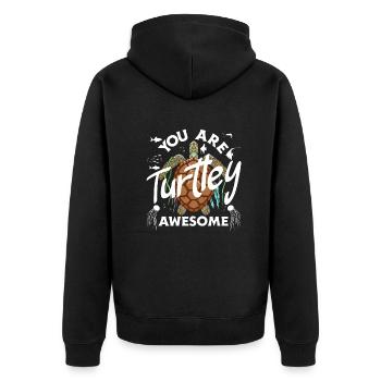 Tortue Tortue Mer Cadeau - Veste à capuche bio Premium Unisexe - noir - Dos - Nico (187cm)