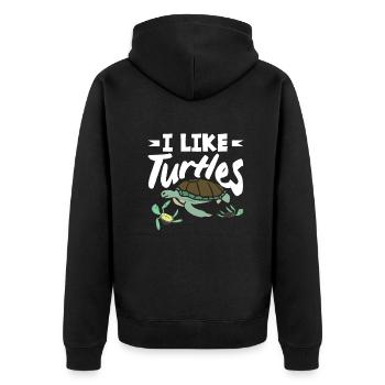 Tortue Tortue Mer Cadeau - Veste à capuche bio Premium Unisexe - noir - Dos - Nico (187cm)