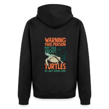 Tortue Tortue Mer Cadeau - Veste à capuche bio Premium Unisexe - noir - Dos - Nico (187cm)