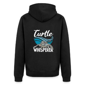 Tortue Tortue Mer Cadeau - Veste à capuche bio Premium Unisexe - noir - Dos - Nico (187cm)