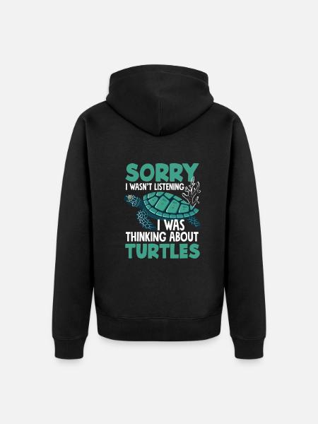 Turtle Sea Turtle Gift - Unisex Premium Organic Zip Hoodie - black
