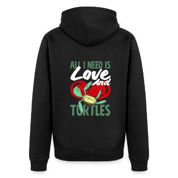 Tortue Tortue Mer Cadeau - Veste à capuche bio Premium Unisexe - noir - Dos - Nico (187cm)
