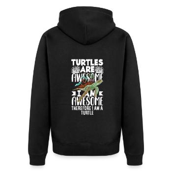Tortue Tortue Mer Cadeau - Veste à capuche bio Premium Unisexe - noir - Dos - Nico (187cm)
