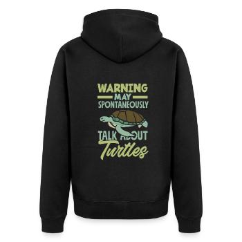Tortue Tortue Mer Cadeau - Veste à capuche bio Premium Unisexe - noir - Dos - Nico (187cm)
