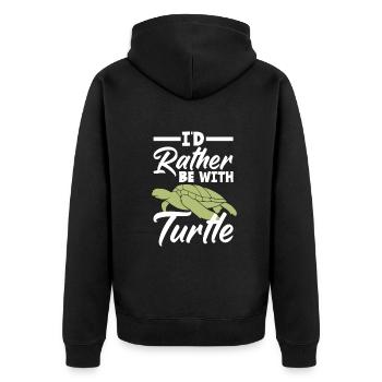 Tortue Tortue Mer Cadeau - Veste à capuche bio Premium Unisexe - noir - Dos - Nico (187cm)